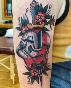Joshua Heckert Leaf and Arrow Tattoo Body Piercing